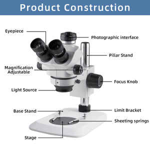 7050 7-50x 6.5-65x có thể điều chỉnh trinocular Zoom kính hiển vi Stereo cho Điện thoại di động <span class=keywords><strong>BGA</strong></span> sửa chữa kính lúp - Product Image 4