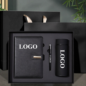Promotion Premium PU Leather Notebook Pen Thermos Set Custom Logo Corporate 3 in <b>1</b> Business <b>Gift</b> Set <b>for</b> Office Use - Product Image 1