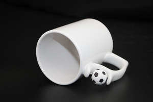 Taza de cerámica de fútbol Super blanca, tazas de café de sublimación, venta al por mayor, 11oz - Product Image 2