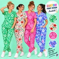 Tenues d'infirmière VIAOLI 2026 personnalisables avec impression par sublimation, design de Noël, uniforme unisexe de qualité supérieure en tissu extensible poly-spandex