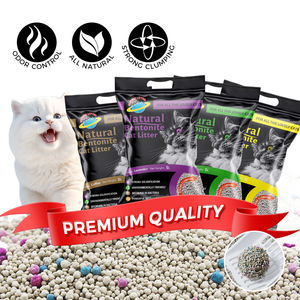 Arena Aglomerante para Gatos de Bentonita <span class=keywords><strong>OEM</strong></span> a Granel 5L 10 Litros, Sin Polvo, con Forma de Bola Colorida y Aroma - Product Image 2