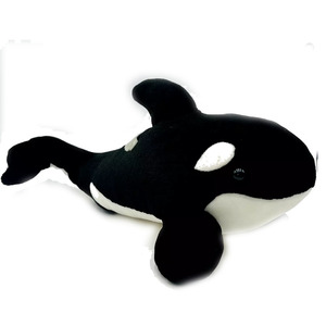 7134 noir blanc épaulard océan Animal en peluche jouets en peluche pour enfant personnage réaliste mignon poupées baleine noire jouets en peluche - Product Image 1