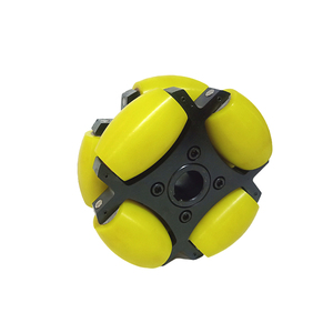Omni <strong>Wheels</strong> Heavy Duty <strong>Caster</strong> Furniture PU Yellow <strong>4</strong>-24 Inch Withstand Voltage Load-Bearing Wheelchair Omni Direction <strong>Wheel</strong> - Product Image 1