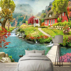 Papel Tapiz 3D Paisaje 4D 8D Rollos Decoración del Hogar Mural de Flores de Corte para Sala de Estar Papeles Tapiz/Revestimiento de Paredes-100x144 Pulgadas - Product Image 5