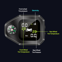 Surveillance de la pression des pneus en temps réel TPMS pour moto, rechargeable par USB, 2 roues, étanche, capteurs externes