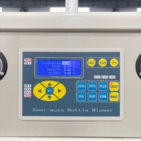 Machine de soufflage de bouteilles en plastique PET semi-automatique à 2 cavités à haute production de 50 à 2000ml, machine de fabrication de bouteilles par étirage-soufflage