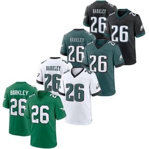 Vente en gros de modèles masculins 2026, nouvelle collection # Maillot de football américain Saquon Barkley n°26 – Broderie dense, chemises et hauts en jersey cousus - Product Image 1