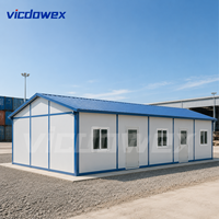 VICDOWEX Maison préfabriquée contemporaine de type T personnalisée pour camp de construction, bureau et logement des travailleurs