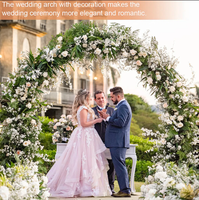 Arche de mariage ronde en métal pour extérieur, support circulaire pour fleurs et ballons, idéal pour cérémonies, fêtes, événements de jardin, vente en gros