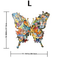 Nouveau puzzle 2D en bois en forme de papillon Art Déco, à assembler soi-même, en boîte, décoration intérieure interactive, cadeau d'anniversaire pour adulte, décoration murale