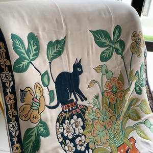 Manufacturers Wholesale 80*160cm AB Surface Double-Sided Printing Retro Oil Painting Style Sofa <b>Bed</b> <b>Cover</b> - Product Image 4