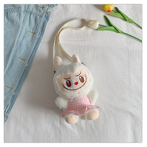 הסיטונאי חמוד labubu קריקטורה שקית crossbody תיק בובה סטודנט בעל חיים רך קטיפה תיק צעצוע - Product Image 4