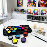 Palette de peinture pour le visage et le corps professionnelle O 20 couleurs - Peinture pour le visage non toxique à base d'eau certifiée EN71 pour Halloween Cosplay