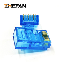 Prix usine couleur Cat5e Rj45 connecteur 8p8c connecteur de câble plaqué or en cuivre pur