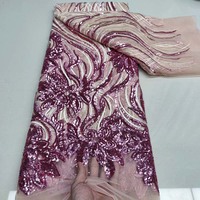 LS250 haut de gamme Offre Spéciale phénix fleur robe sequin brodé dentelle tissu pour robe de mariée vêtement