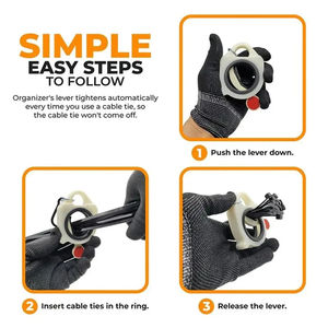 Organisateur de serre-câbles en gros, support automatique en ABS pour fils électriques, outil de rangement pour la maison, l'intérieur et l'extérieur - Product Image 3