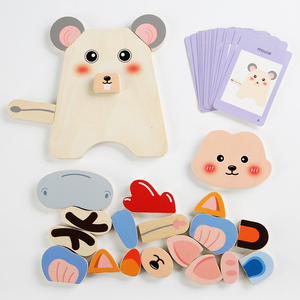 New Arrivals Kid's Advanced Educational 3D Puzzles Magnetic Early Education Toys for 3-5 Years Unique Wood DIY Toy Face-Changing - Product Image 5