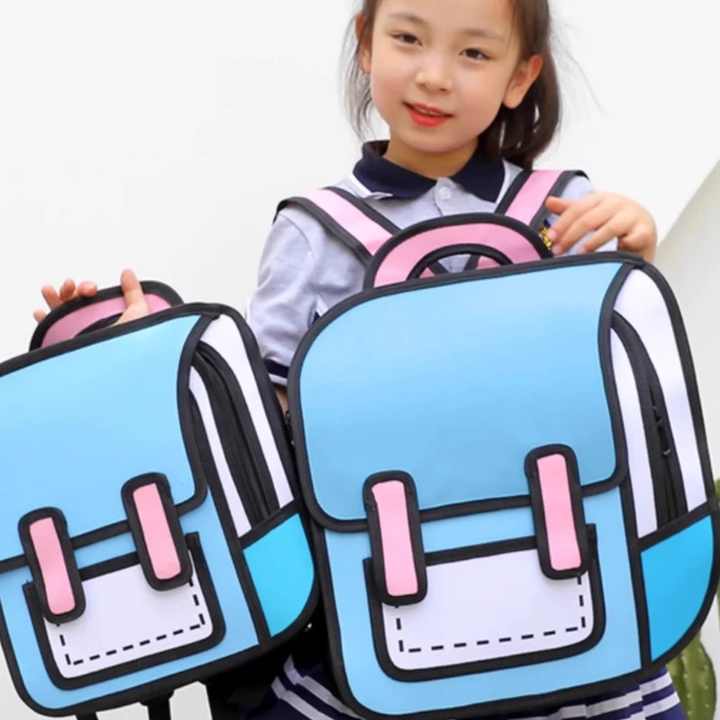 Blueangle Cupcakes & Donuts Print Backpack - Lightweight School Bag For Kids, Teens, Small Size