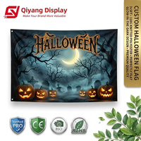 Drapeau d'Halloween imprimé sur mesure 3x5 pieds, décoration extérieure, bannière de fête effrayante, drapeau en polyester durable