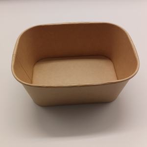 Tazón Rectangular Desechable de Papel para Ensaladas de 1000 ml con Tapas, Contenedor de Alimentos con Logotipo Personalizado - Product Image 6