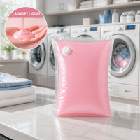 Sacs transparents thermoscellables PA/PE avec valve, taille personnalisable, pour lessive liquide domestique (certifiés ISO)