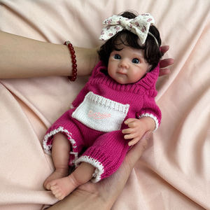 Encantadora muñeca <span class=keywords><strong>Reborn</strong></span> de 12 pulgadas con pelo corto en capas enraizado a mano figura de arte coleccionable de silicona ultra realista - Product Image 2