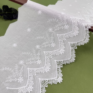 ERKOUMI Elegante Cinta de Encaje de Algodón Bordado de 28 CM de Grosor, Encaje Guipur para Tela Nupcial, Bricolaje, Dobladillo de Cortinas de Sofá, Vestidos Infantiles - Product Image 4
