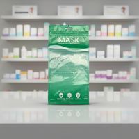 Sac refermable en PET avec fermeture éclair, logo personnalisé, écologique, durable, thermoscellable, pour masque chirurgical, anti-poussière, hygiénique, pour l'expédition et le stockage, YAE-PACK