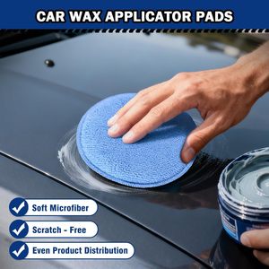 Tampons applicateurs de cire pour voiture en microfibre de 5 pouces, personnalisés, pour le lustrage et le nettoyage automobile - Product Image 2