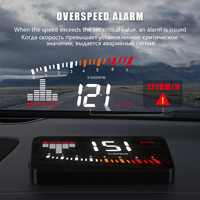 Nuevo diseño X5 Car HUD Projector Head up Display OBD2 EOBD Velocímetro Alarma de exceso de velocidad Pantalla de barra de temperatura del agua