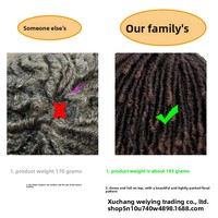 Perruque africaine courte pour femme, en fibre haute température, style dreadlocks, effet dégradé, bouclée en petites boucles, effet volumineux et effet effet usé, avec tube en soie, fabriquée à la machine