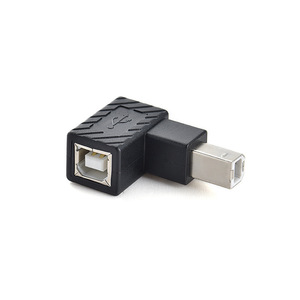 <b>Usb</b> B Male To B Female Right Angle <b>Adapter</b> 90 Degree <b>Plug</b> In Connector For Printer Data Extension - Product Image 1