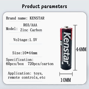 Pile au carbone-zinc 1,5 V AA AAA R6P R03P extra haute performance, vente en gros d'usine OEM ODM, CE, pour télécommandes, lampes de poche, outils électriques - Product Image 3