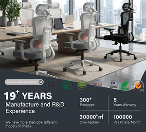 Chaise de bureau de direction ergonomique en maille confortable et bon marché, pivotante, inclinable, avec repose-pieds - Product Image 2