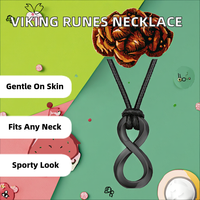Collier pendentif Gaovo Infinity Mobius en acier inoxydable noir, style viking nordique, hypoallergénique, pour homme et femme, bijou de tous les jours, cadeau
