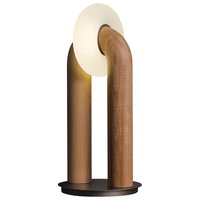 Lampe de chevet de style bois naturel, lampe décorative moderne et créative pour salon, lampe de bureau simple et élégante