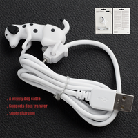 Kabel Data Rogue Dog New Puppy untuk Ponsel 1m, Selubung TPE, Pelindung Kepang, Pengisian Cepat 3A, 8pin/Type-C/Micro