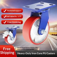 Roda Universal BC Super Heavy Casters 4-8 Inch Inti Besi PU Beban 1 Ton Roda Gantry Industri Model BCLL15 Garansi 2 Tahun