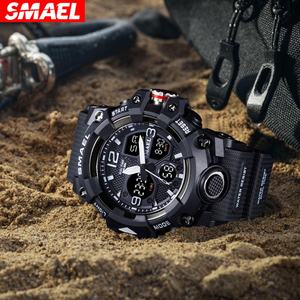 Montre sport numérique LED unisexe SMAEL 8008, nouveau modèle 2023, double affichage, résistante à l'eau 3BAR, alarme, chronomètre - Product Image 2