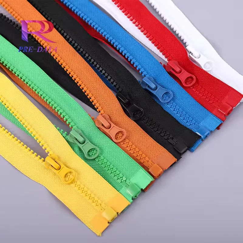 Cerniera di alta qualità 5 # cerniera di personalizzazione di colore punto apertura cerniera in plastica indumento in resina