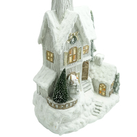 Décoration de village de noël, éclairante, maison, village