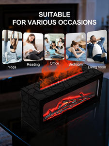 Aroma <b>Essential</b> <b>Oil</b> Fireplace <b>Diffuser</b> Colorful Flame <b>Diffuser</b> Bonfire Fireplace Humidifier - Product Image 4