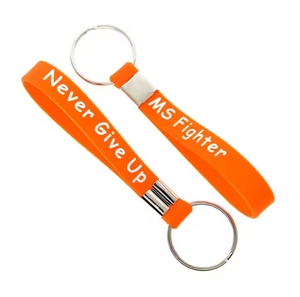 <b>Custom</b> Chain Promotional Chains Offset Printing Silicone <b>Ring</b> <b>Key</b> Tag - Product Image 5