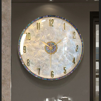Horloge murale électrique de luxe légère de 40 cm, style Art Déco, 2025, haut de gamme, sens créatif, à suspendre dans le salon, ambiance haut de gamme