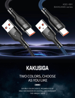 2025 Treading KAKUSIGA Factory Direct | Type-C 60W PD Câbles de date de charge rapide 1m tressés | Synchronisation de données 5A pour le bureau/la maison/les voyages