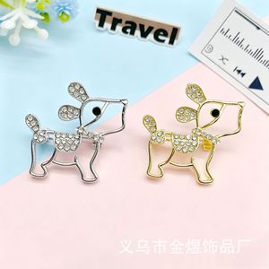 Yiwu Animal <b>Dog</b> Brooch Gold And Silver Zinc Alloy Claw Setting Women's Fashion Accessory Gift - Product Image 1