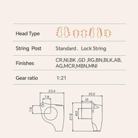 Musician Instrument Parts Accessories Guitar String Tuning Peg