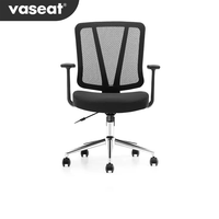 Fauteuil de bureau pivotant de haute qualité, fauteuil de direction à faible MOQ, en tissu, avec structure en plastique moderne, pour usage domestique, bureau et commercial