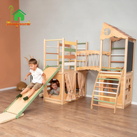 Grand mur d'escalade de salle de sport Montessori multifonctionnel pour aire de jeux intérieure pour enfants