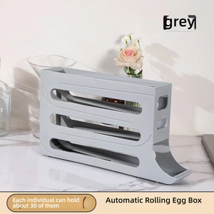 Automatic Rolling Modern Design 4-Layer BPA Free Eco-Friendly Food Grade Plastic Egg Holder Ladder <strong>Storage</strong> Box <strong>for</strong> <strong>Fridge</strong> - Product Image 6
